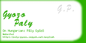 gyozo paly business card