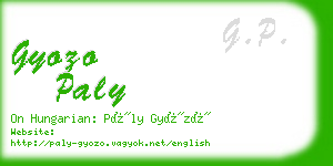 gyozo paly business card